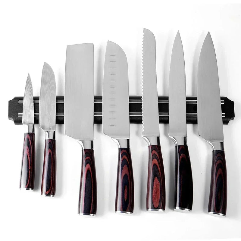 Barra Magnética de Parede para Facas – Organizador de Utensílios Prático e Seguro para Cozinha