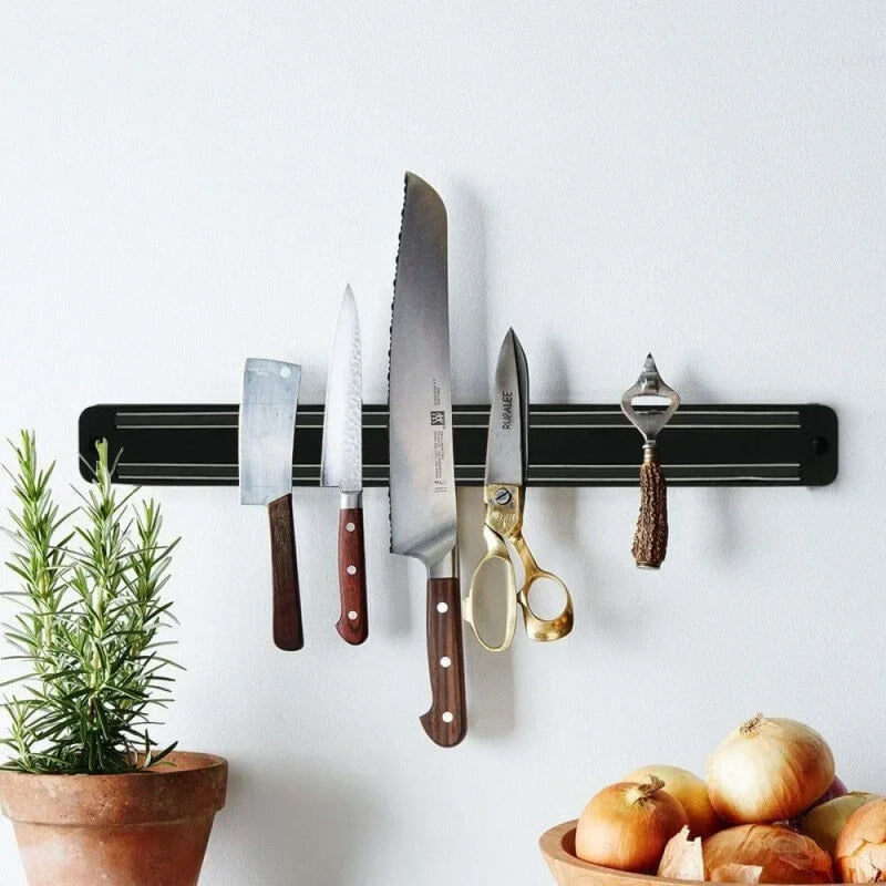 Barra Magnética de Parede para Facas – Organizador de Utensílios Prático e Seguro para Cozinha