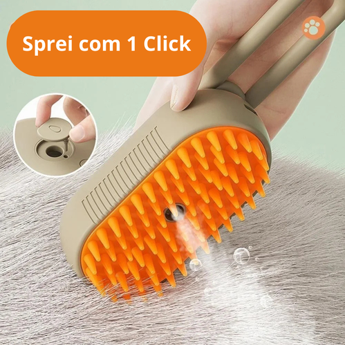 🐾 Escova 3 em 1 para Pets – Remove Pelos, Massageia e Relaxa